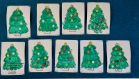 Vánoční stromeček - vybarvování a lepení