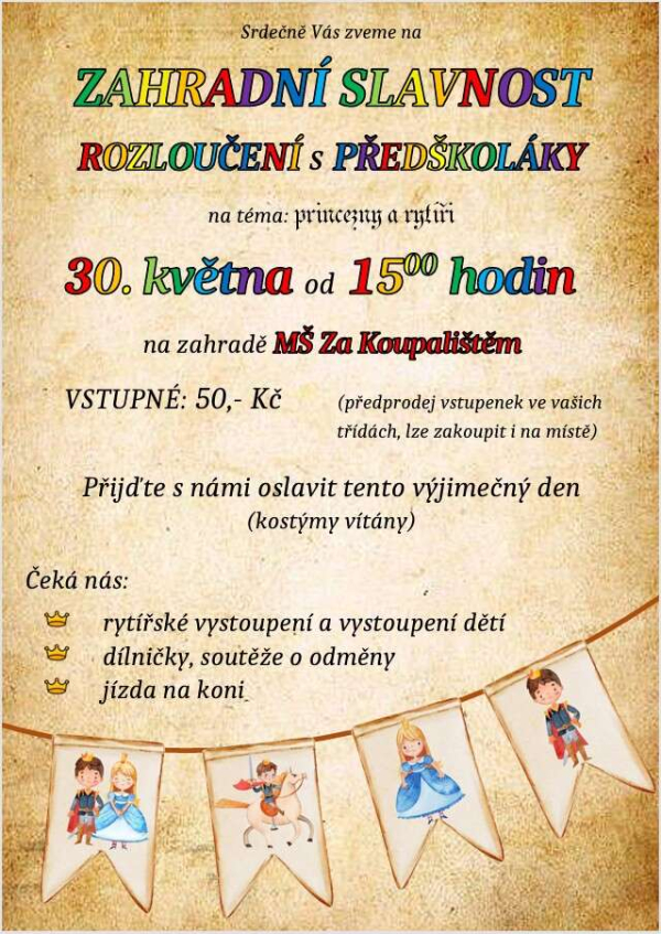 Zahradní slavnost a rozloučení s předškoláky