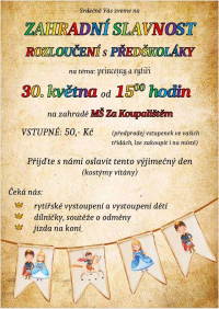 Zahradní slavnost a rozloučení s předškoláky